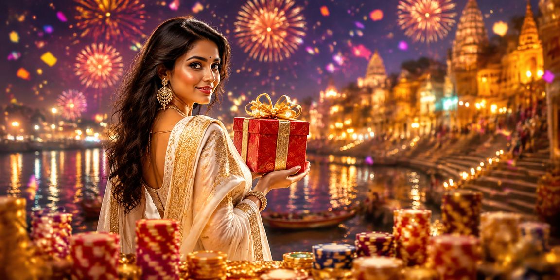 Happy Indian woman using mobile phone for online betting registration